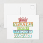 Speciale personen geboren in augustus - augustus 2 feestdagenkaart (Voorkant / Achterkant)