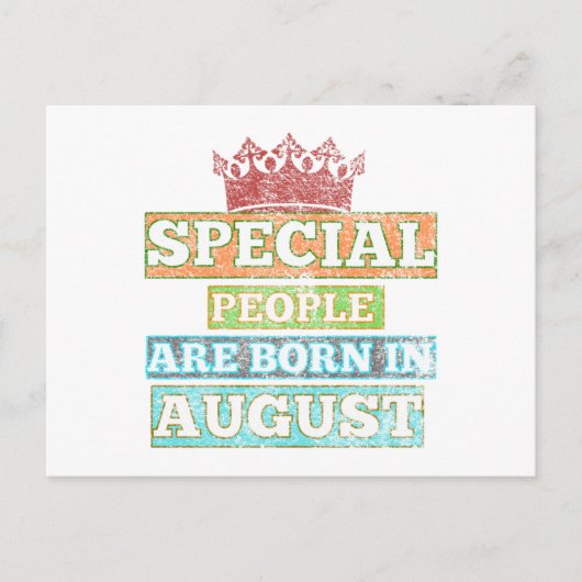 Speciale personen geboren in augustus - augustus 2 feestdagenkaart (Voorkant)
