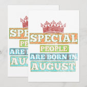 Speciale personen geboren in augustus - augustus 2 kaart (Voorkant / Achterkant)