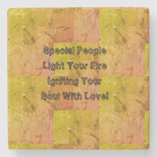 Speciale personen stenen onderzetter (Voorkant)