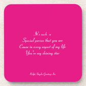 Speciale persoon bier onderzetter (Voorkant)