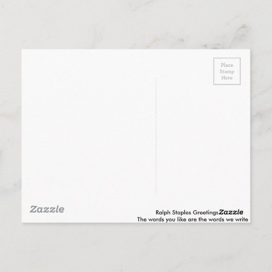 Speciale persoon briefkaart (Achterkant)