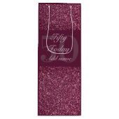 speciale persoonlijke verjaardagskaarttas 50e wijn cadeautas (Voorkant)