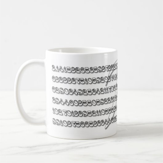 Speciale Pi-Mok voor Wiskunde Geeks Koffiemok (Links)