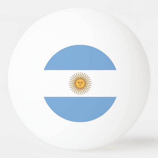 Speciale ping pong bal met vlag van Argentinië Pingpongbal (Voorkant)