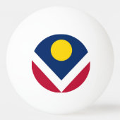 Speciale ping pong bal met vlag van Denver City Pingpongbal (Voorkant)