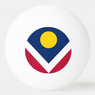 Speciale ping pong bal met vlag van Denver City Pingpongbal