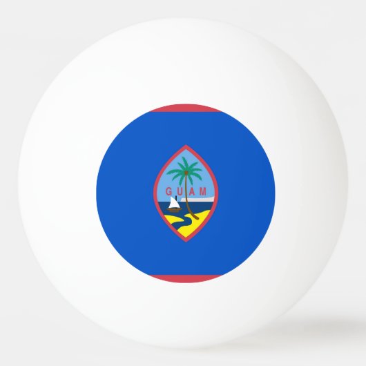 Speciale ping pong bal met vlag van Guam Pingpongbal (Voorkant)