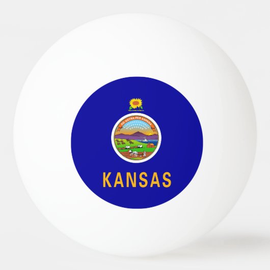 Speciale ping pong bal met vlag van Kansas State Pingpongbal (Achterkant)