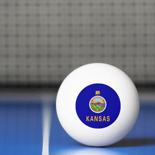 Speciale ping pong bal met vlag van Kansas State Pingpongbal (Net)