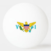 Speciale ping pong bal met vlag van Maagdeneiland Pingpongbal (Voorkant)