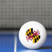 Speciale ping pong bal met vlag van Maryland Pingpongbal (Net)
