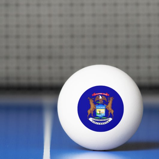 Speciale ping pong bal met vlag van Michigan Pingpongbal (Net)