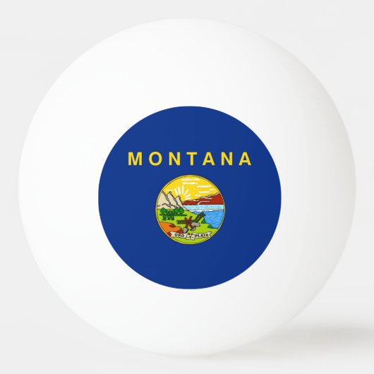 Speciale ping pong bal met vlag van Montana Pingpongbal (Achterkant)