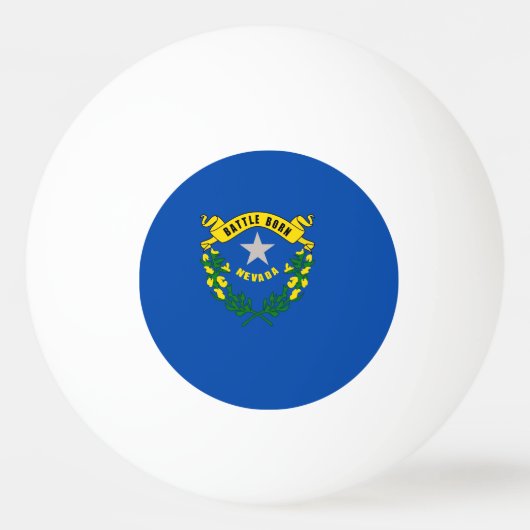 Speciale ping pong bal met vlag van Nevada Pingpongbal (Voorkant)