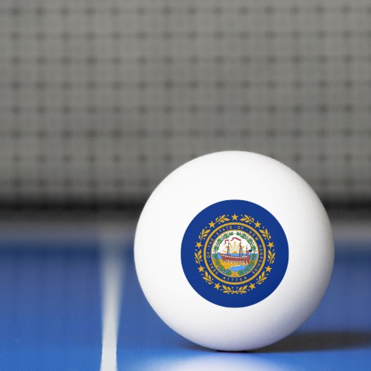 Speciale ping pong bal met vlag van New Hampshire Pingpongbal (Net)