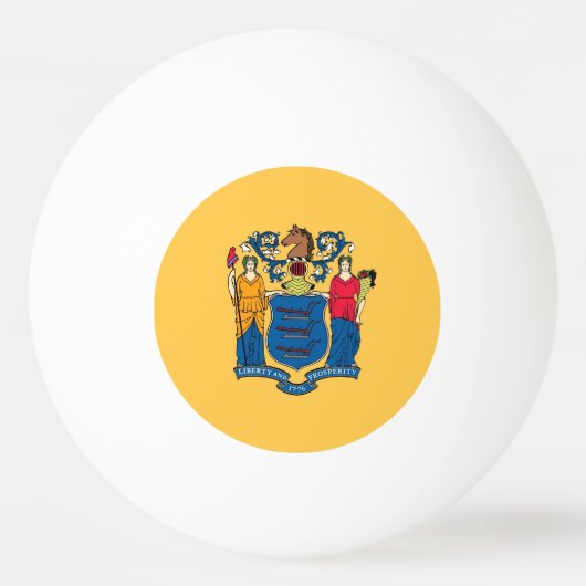Speciale ping pong bal met vlag van New Jersey Pingpongbal (Voorkant)