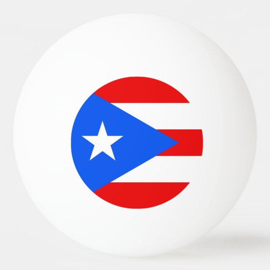 Speciale ping pong bal met vlag van Puerto Rico Pingpongbal (Voorkant)