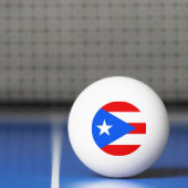 Speciale ping pong bal met vlag van Puerto Rico Pingpongbal (Net)