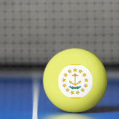 Speciale ping pong bal met vlag van Rhode Island Pingpongbal (Net)
