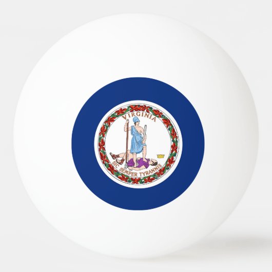 Speciale ping pong bal met vlag van Virginia, Vere Pingpongbal (Voorkant)