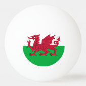 Speciale ping pong bal met vlag van Wales Pingpongbal (Voorkant)