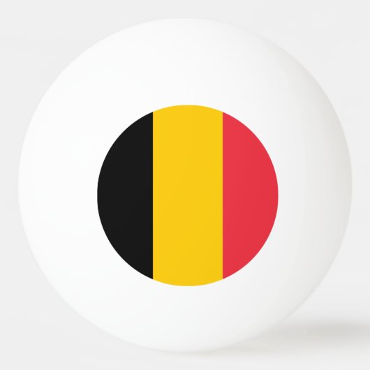 Speciale pingpongbal met Vlag van België (Achterkant)