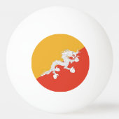 Speciale pingpongbal met vlag van Bhutan (Voorkant)