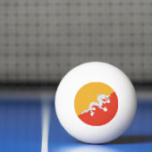 Speciale pingpongbal met vlag van Bhutan (Net)