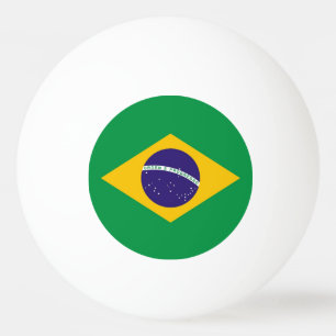 Speciale pingpongbal met vlag van Brazilië