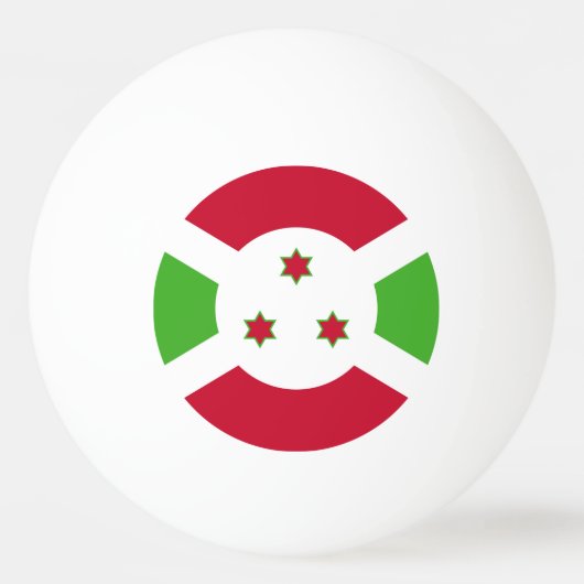 Speciale pingpongbal met Vlag van Burundi (Voorkant)