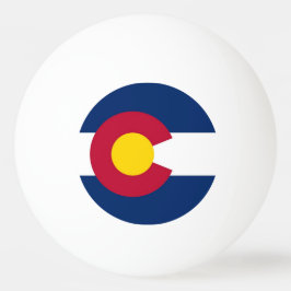 Speciale pingpongbal met vlag van Colorado State