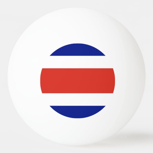 Speciale pingpongbal met vlag van Costa Rica (Voorkant)