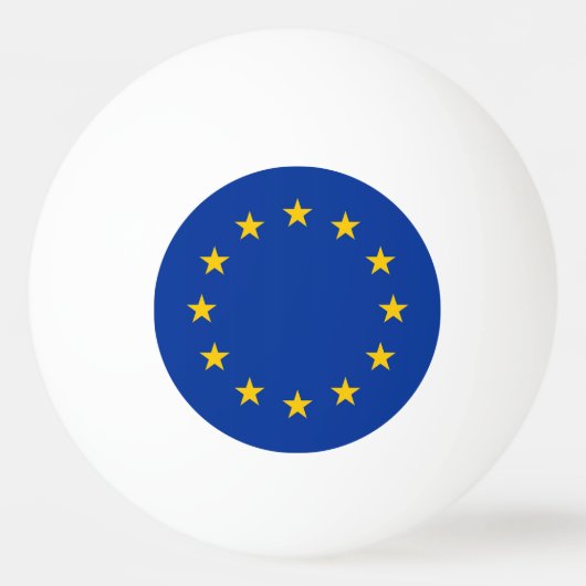Speciale pingpongbal met vlag van de Europese Unie (Achterkant)