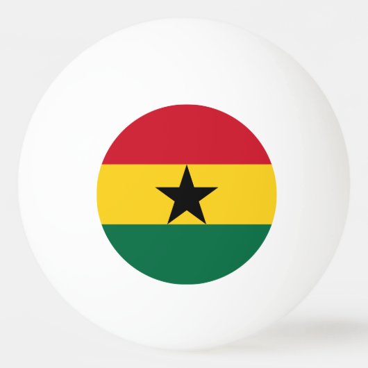 Speciale pingpongbal met Vlag van Ghana (Achterkant)