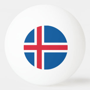 Speciale pingpongbal met vlag van IJsland