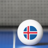Speciale pingpongbal met vlag van IJsland (Net)