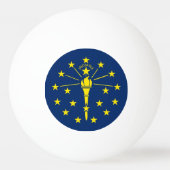 Speciale pingpongbal met vlag van Indiana State (Voorkant)