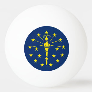 Speciale pingpongbal met vlag van Indiana State