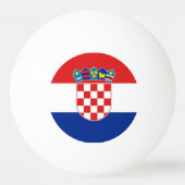 Speciale pingpongbal met Vlag van Kroatië (Voorkant)