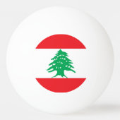 Speciale pingpongbal met vlag van Libanon (Voorkant)