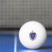 Speciale pingpongbal met vlag van Massachusetts (Net)