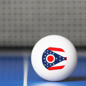 Speciale pingpongbal met vlag van Ohio State (Net)