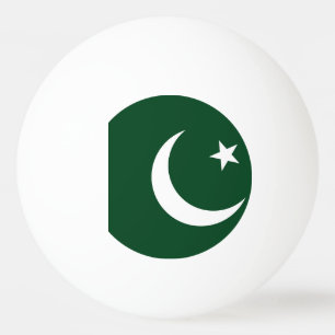 Speciale pingpongbal met vlag van Pakistan