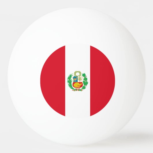 Speciale pingpongbal met vlag van Peru (Achterkant)