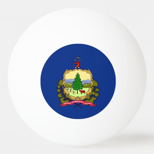 Speciale pingpongbal met vlag van Vermont, VS (Achterkant)