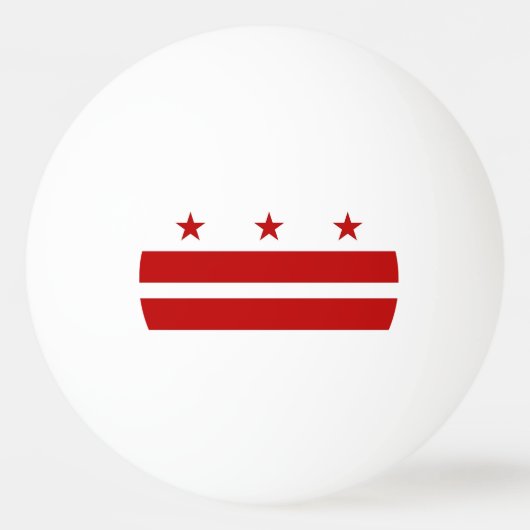 Speciale pingpongbal met vlag van Washington DC (Voorkant)
