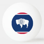 Speciale pingpongbal met Vlag van Wyoming, USA (Voorkant)