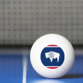 Speciale pingpongbal met Vlag van Wyoming, USA (Net)