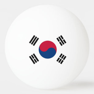 Speciale pingpongbal met vlag van Zuid-Korea